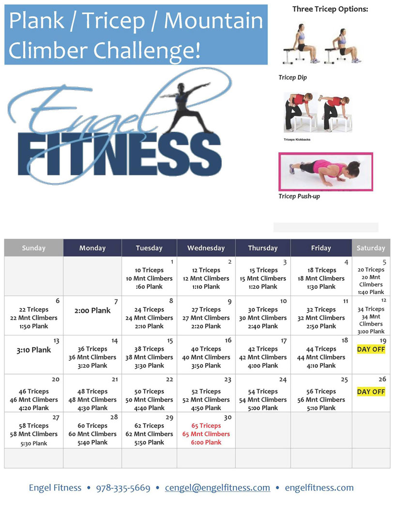 Squat Lunge Challenge Schedule