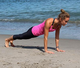 Planking on the Beach